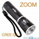 Фонарик 18650 CREE Q3 с зумом